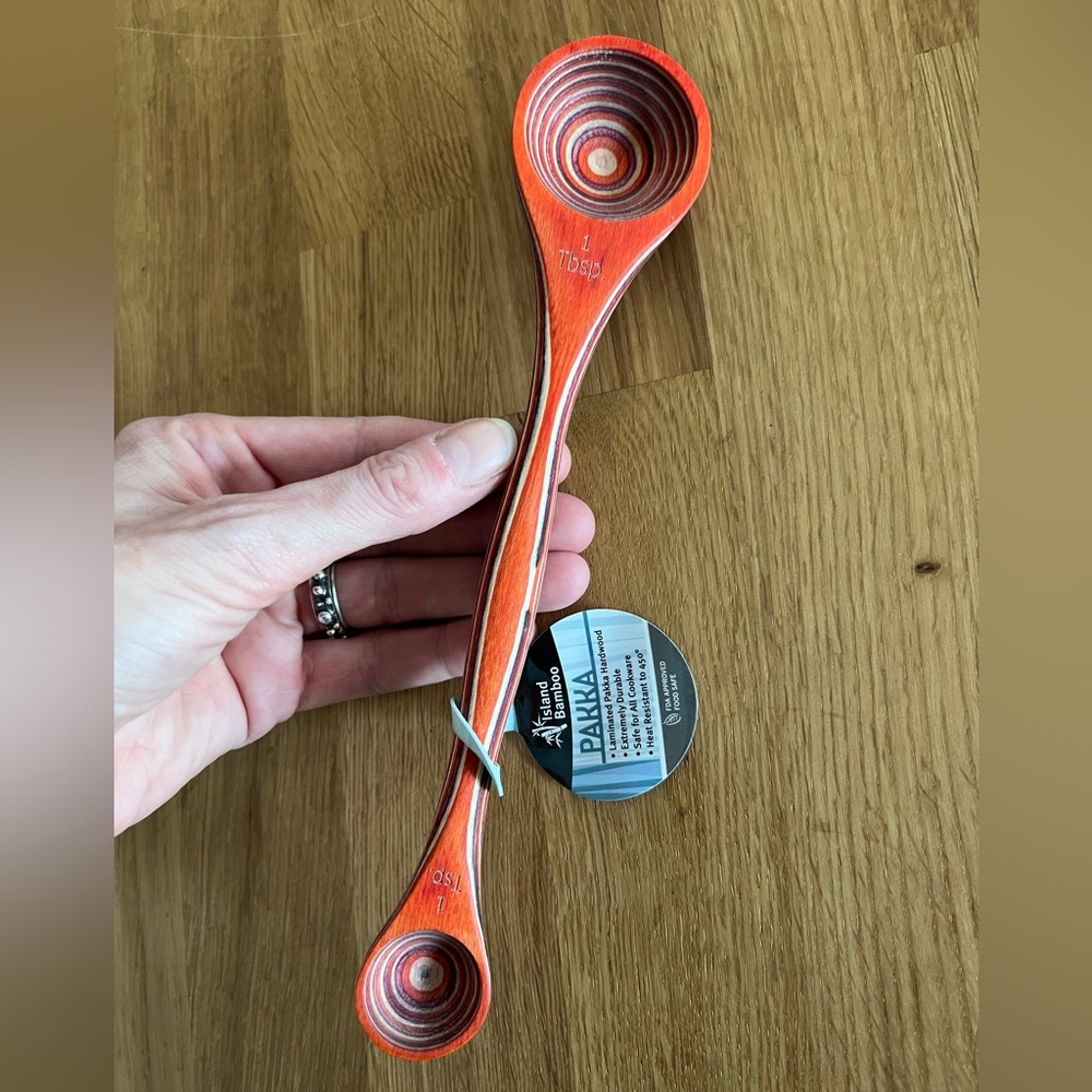 Handcrafted Pakka Wood Measuring Spoon - NWT